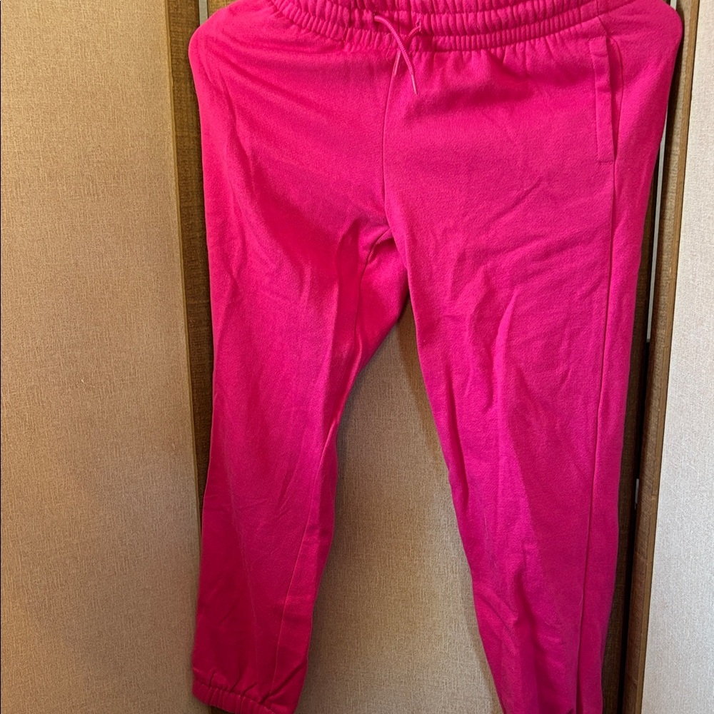 Athletic Works Kids Pink Jogger Pants Large